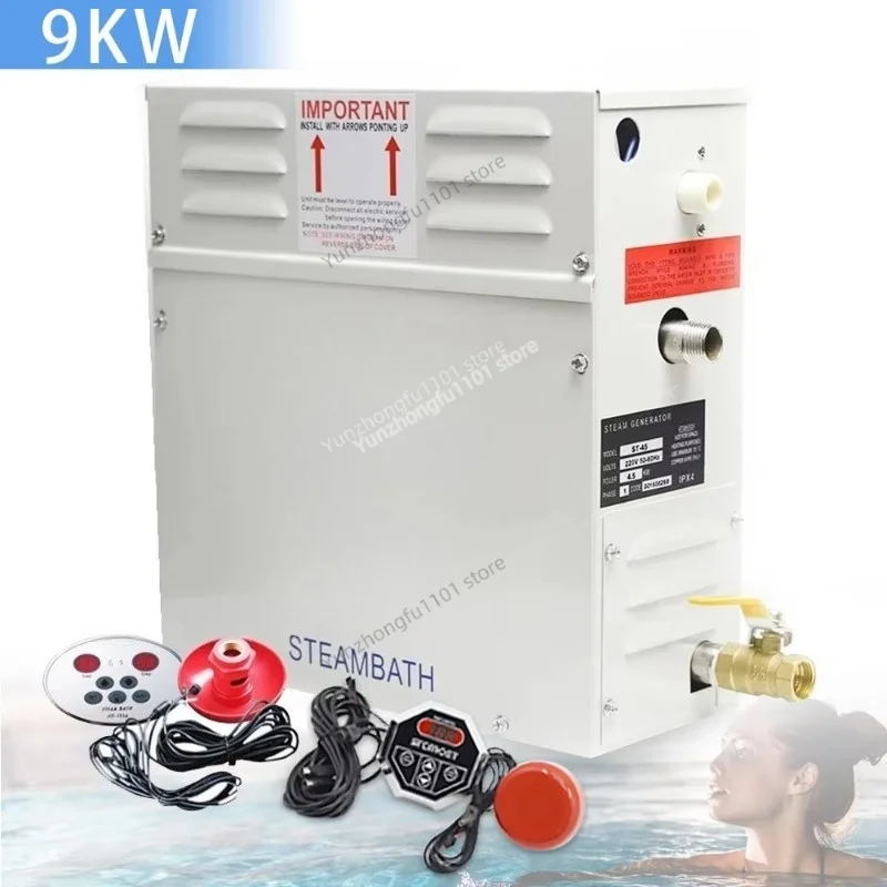 9KW Home Sauna Steam Generator 220V or 380V SPA Steam Shower Machine Digital Controller For Sauna Bath
