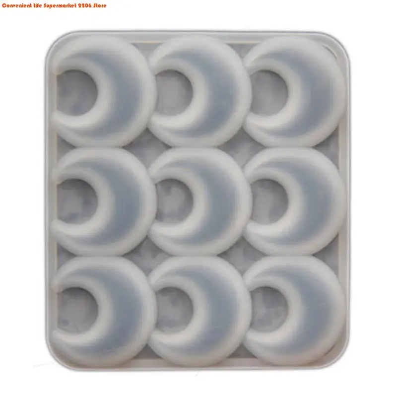 Geometric Earring Pendant Silicone Mold Moon Epoxy Resin Mould For DIY Ornaments Keychain Necklace Charms Epoxy Resin Crafts