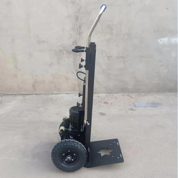 

2023 Electric Stair Climbing Hand Trolley Sack Truck Cart Barrow Goods Transporting Trolley Stair Climber