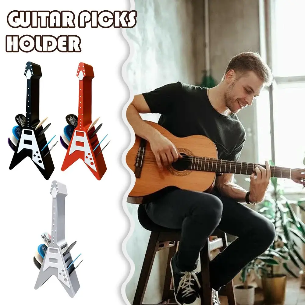 

Подставка для медиатора, 10-слотовый держатель для медиатора, медиаторы для гитары, портативный дисплей, пластиковый органайзер для хранения медиаторов I2C3