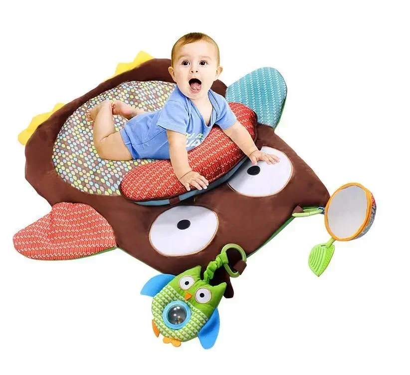 

[Funny] 76cm*76cm Baby Soft plush Play Mat Crawling Activity game Mat Playing Cushion Mat Pillow Pad Padded Bolster Teether Gift