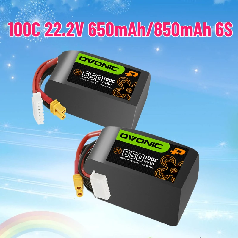 

100C 22.2V 650mAh/850mAh 6S Lipo Battery for RC FPV Airplane Quadcopter Helicopter Drone Parts