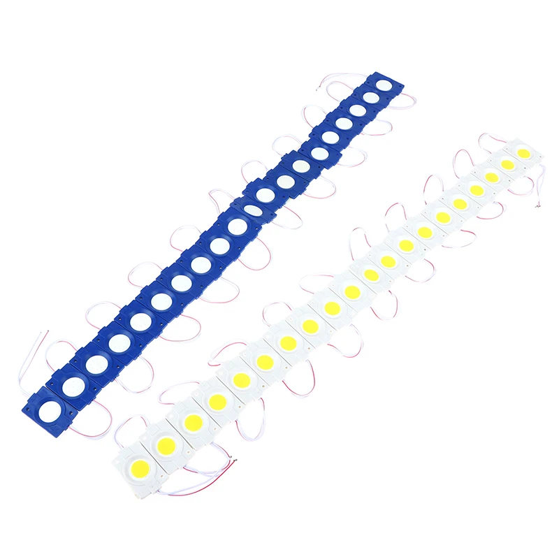 20pcs Led Module 12V Cob Mini Led Light Waterproof Advertisement Led Panel Digital Sign Warm White Red Green Blue Yellow