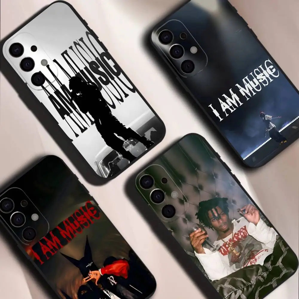 

I AM MUSIC Playboi C-Carti Phone Case For Samsung S26,S25,S24,21,22,23,30,Ultra,20,Plus,Note,10,9,Black soft silicone case