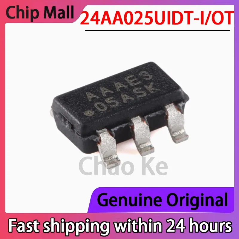 

2PCS 24AA025UIDT-I/OT Package SOT-23-6 2Kb I2C Serial EEPROM Chip