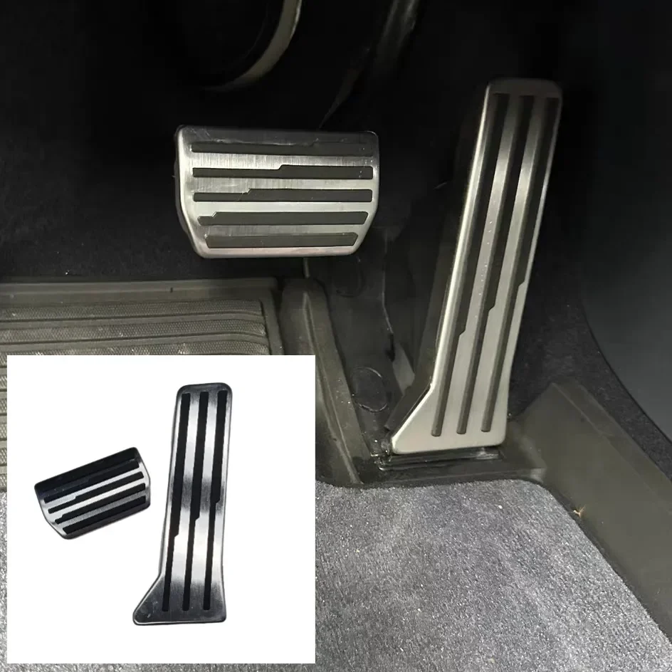 For Volvo EX30 2026 2025 Stainless Steel Gas Accelerator Non-Slip Car Brake Oil Foot Pedal Auto Accessories
