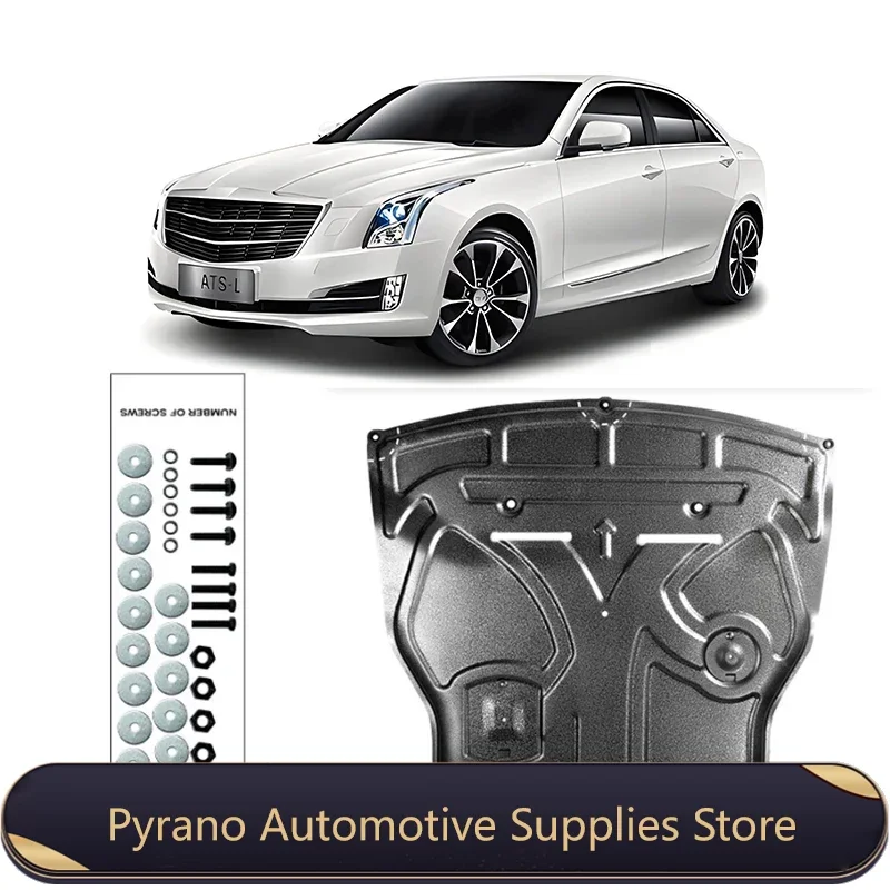 Black Under Engine Guard Plate Splash Shield Mud Fender Cover For Cadillac ATS ATS-L 2015-2023 Mudguard Protector