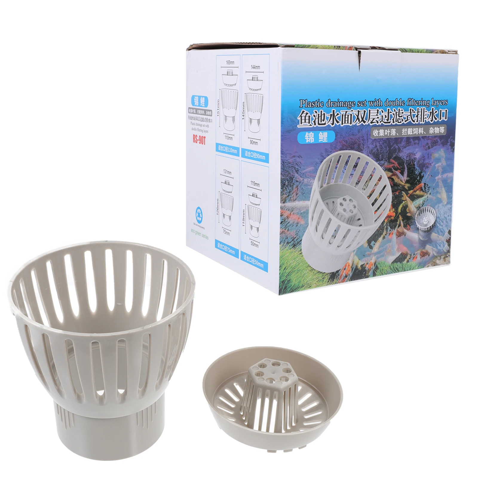 

Filtration Drain Controller Pond Filter Skimmer Assory Surface Outdoor Fish Basket