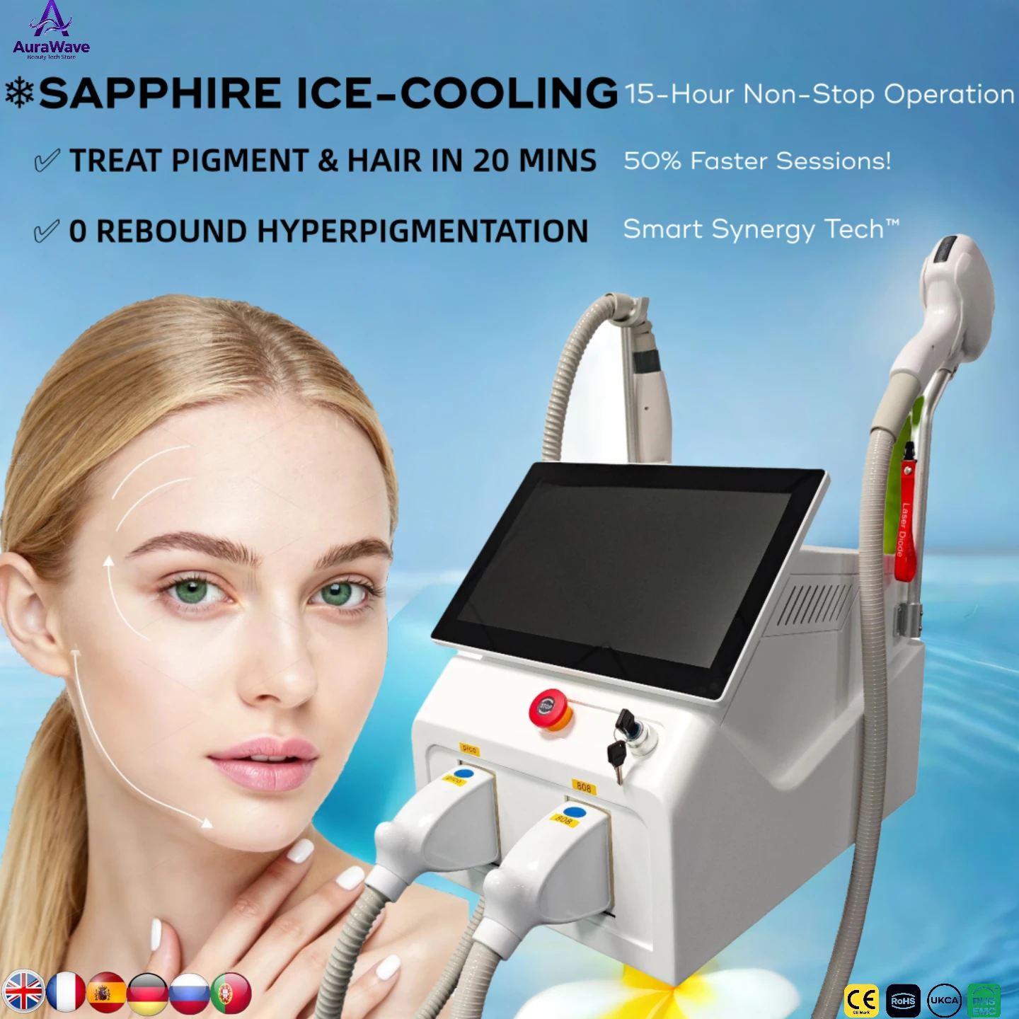

2025 The Latest Laser Hair Removal Machine Diode Nd Yag Laser 755 808 940 1064nm Freezing Point Painless Permanent Hair Removal
