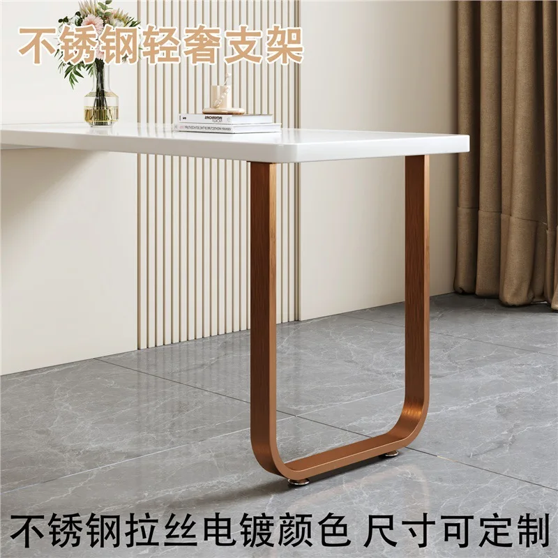 Embroidered desk foot bar stand support frame bracket arc dining table desk not steel foot island table unilateral trapezoidal t