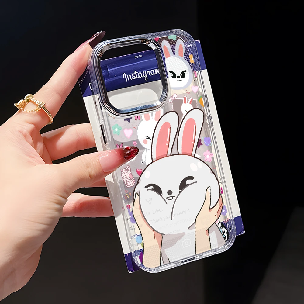 Cartoon K-Kids Strays Phone Case for Samsung Galaxy A57 A56 A55 A54 A53 A52 A36 A17 A16 A07 A06 4G 5G Luxury Transparent Cover view 4