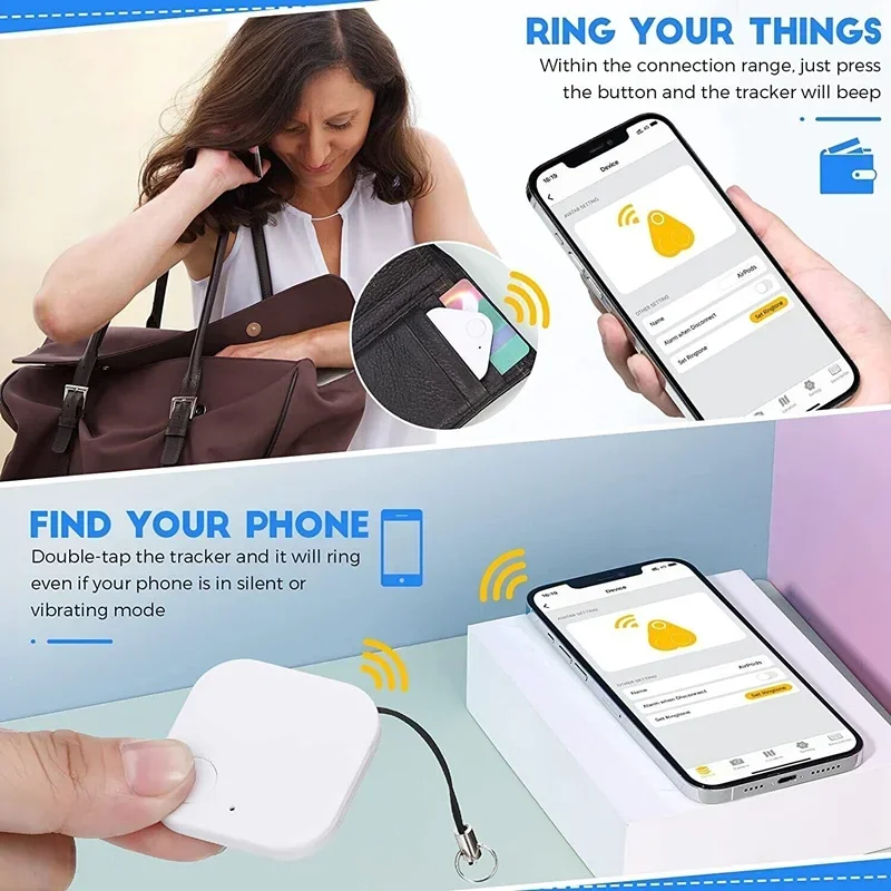 Mini Bluetooth Pet Tracker Anti Loss Devicetracker GPS Built in Speaker for Android & IOS for Airtag Smart Tag Air Tag Tracker