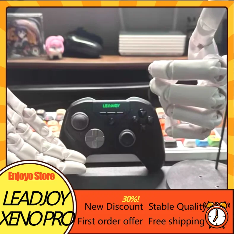 Genuine Leadjoy Xeno Pro Wireless Elite Gamepad, Hall-Effect Trigger & TMR Joystick 1000Hz Polling Rate Controller for NS/PC/PS4