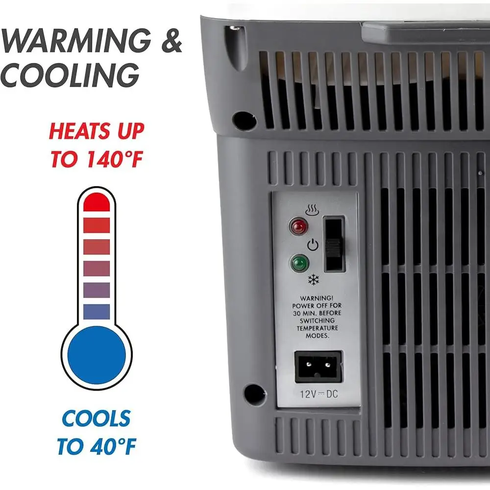 12 فولت 6 كوارت مبرد كهربائي محمول دفئا ثلاجة حرارية سيارة في الهواء الطلق السفر رحلة الطريق الإمدادات #4