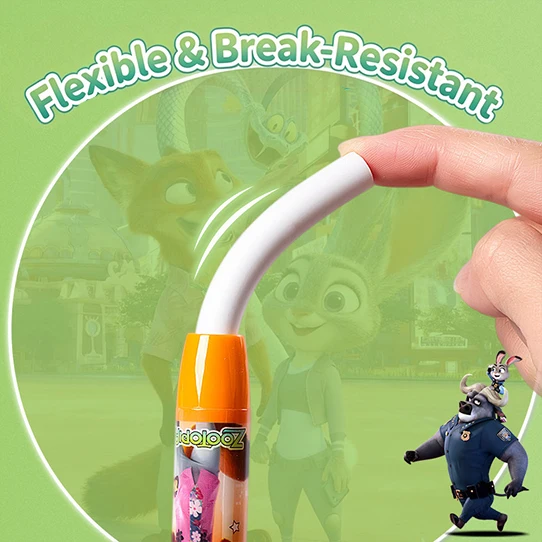 2pcs Disney Zootopia Retractable Eraser, Suitable for Pencil Erasing, Durable & Easy To Clean, Bright Vivid Colors