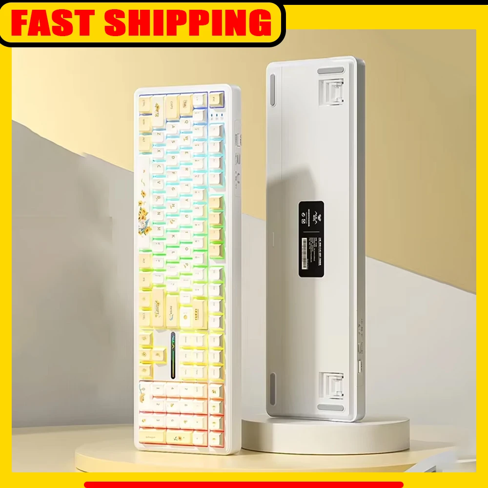 

Aula F108 Mechanical Keyboard Wireless Tri Mode 108keys Pbt Hot Plug Rgb Long Battery Life Customized Gaming Keyboard Laptops