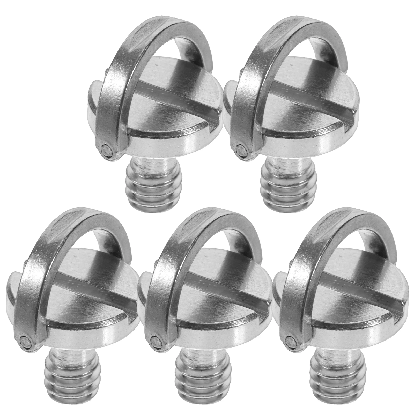 

5pcs Camera Fixing Screw 1/4 D-ring Tripod Mount Silver Lightweight Portable tripod screw mount camera mounting screws