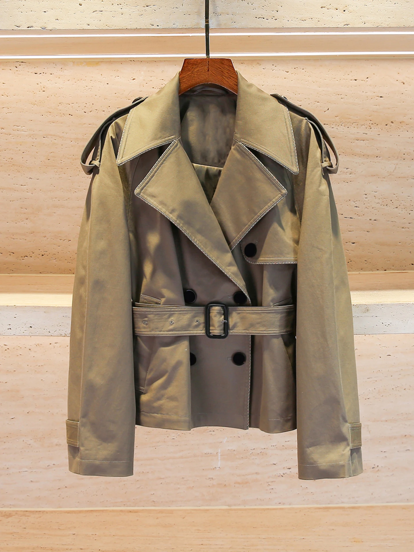 

Высококачественная рабочая одежда в стиле ретро, пальто с воротником с поясом, осеннее новое поступление, женская верхняя одежда, подставка для поездок на работу