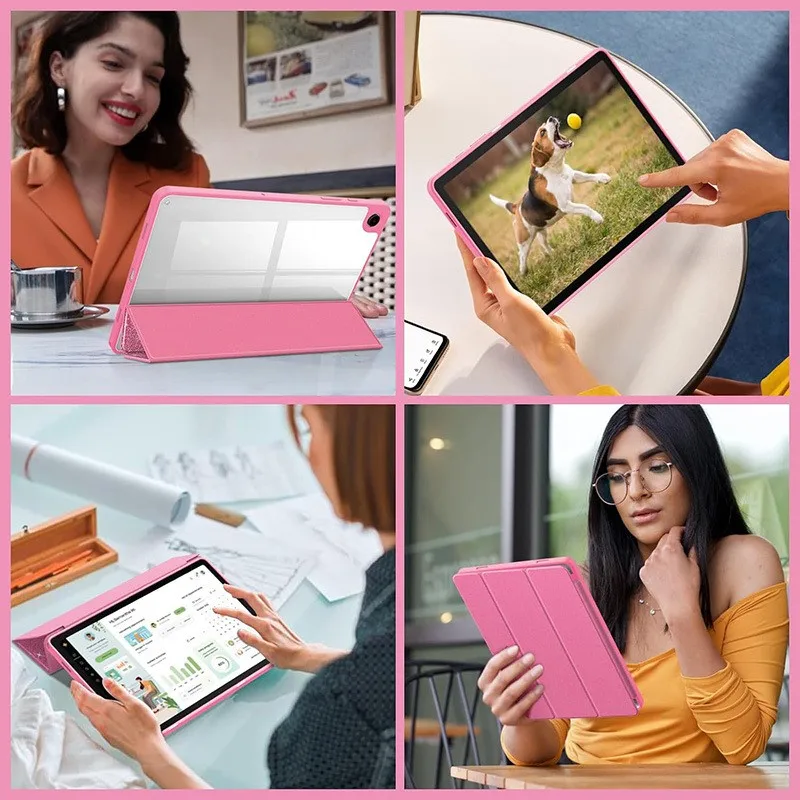 Für Galaxy Tab A9 A11+ 8,7 11 Zoll Hülle Dreifach Faltbarer Magnetischer Ständer Stoßfeste Abdeckung mit Stifthalter – Detail 6