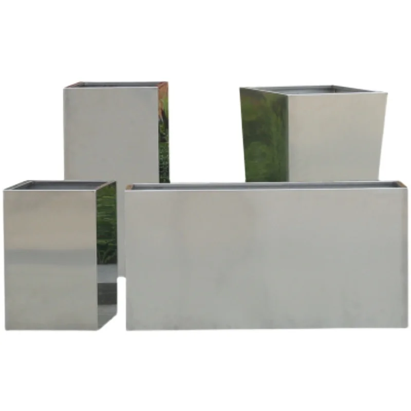 

Manufacturer Large Rectangular Planter Box Wholesale Flower Pots Raised Outdoor Garden Stands Steel Flower Pots Planter Box