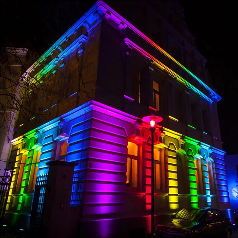 ABBO-RGB Flood Light RGB Reflector IP66 LED Spotlight With Remote Projector Lamp Outdoor Garden Lighting