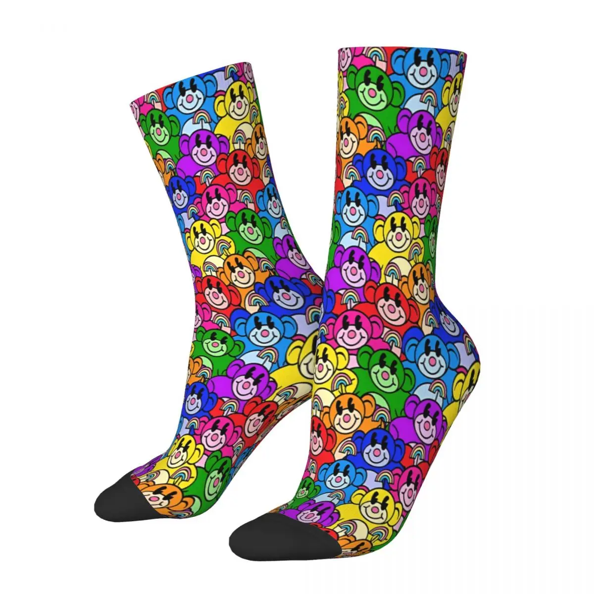 Chaussettes Pop Art pour hommes et femmes, bas d'été Harajuku, singes arc-en-ciel