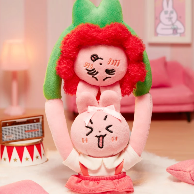 One To X Pink Rabbit Super Spirit Week Ootd Series Plush Blind Box Cute Fury Pendant Exquisite Ornament Surprise Mysterybox Gift