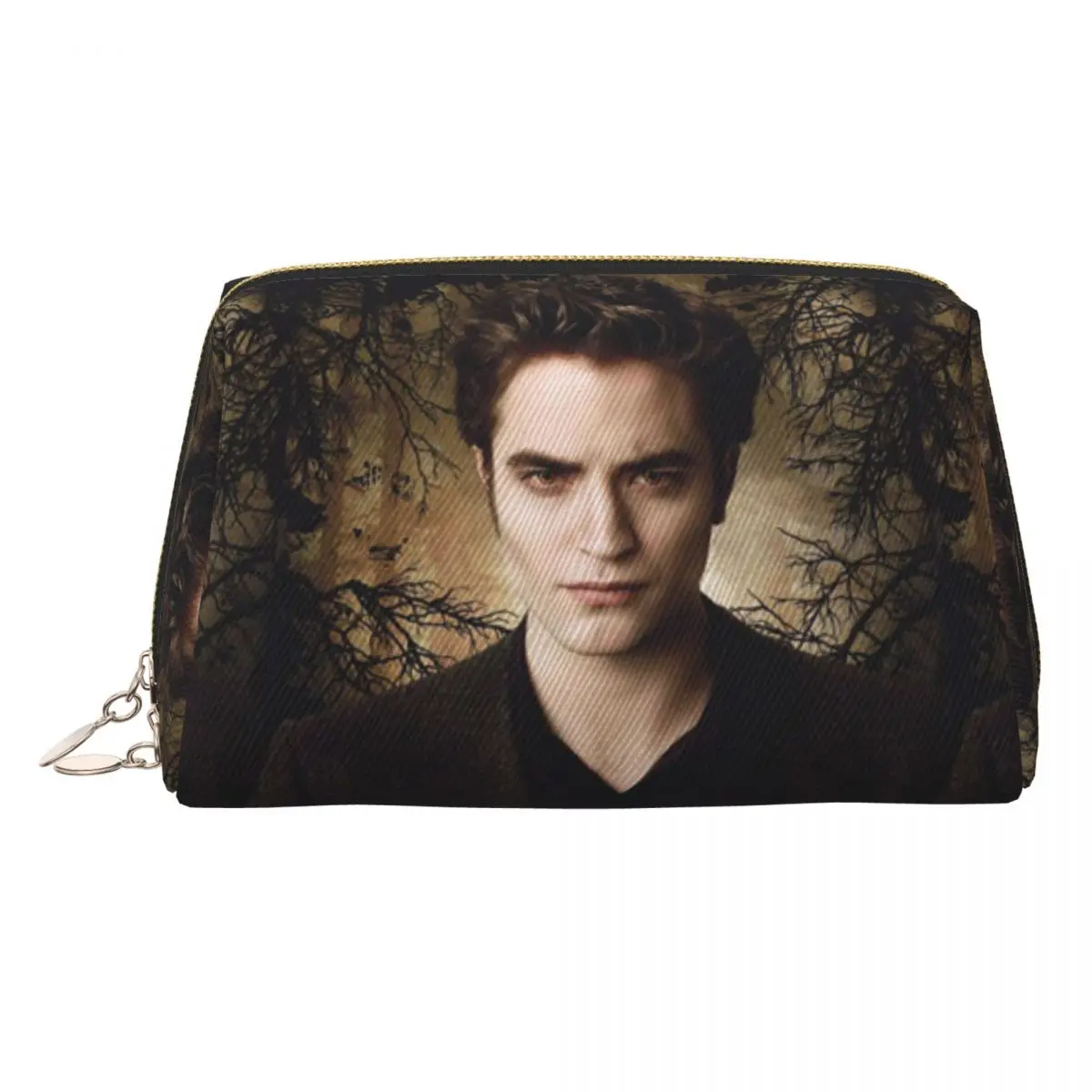 The Twilight Saga Edward Cullen Women Cosmetic Bags Travel Makeup Organizer Pouch Toiletry Storage Dopp Kit Case