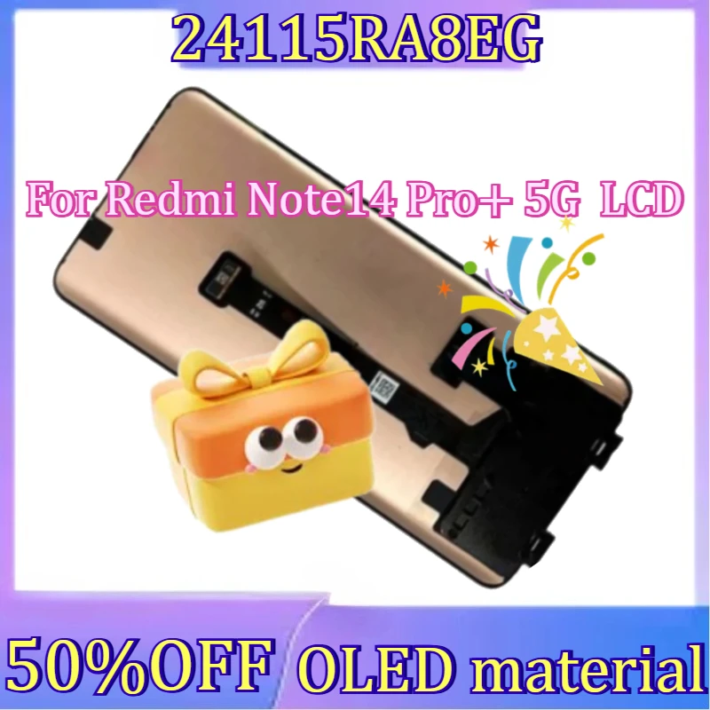 

For Redmi Note14 Pro+ 5G Screen New OLED For Note 14 Pro Plus 24115RA8EG LCD Display Touch Screen with Frame Replacment