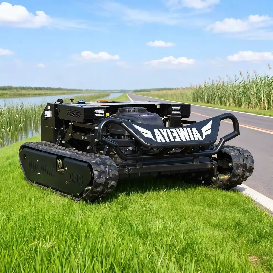 

Customized High Quality Villa Garden Tracked Remote Control Lawn Mower All-Terrain Zero-Turn Grass Care Machine