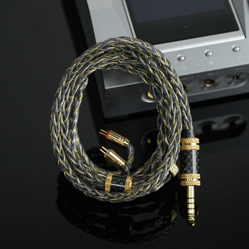 XINHS HA018 Öl imprägniertes Graphen + gefrorenes monokristallines Kupfer mit vergoldetem HiFi-Kopfhörer-Upgrade-Kabel 2-polig 0,78 – Detail 9