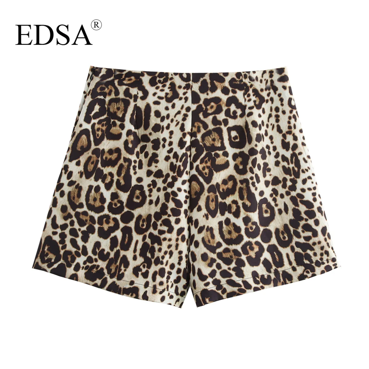 EDSA Women Leopard Print Mini Skrit for Female Casual Straight Short Skirts Streetwear