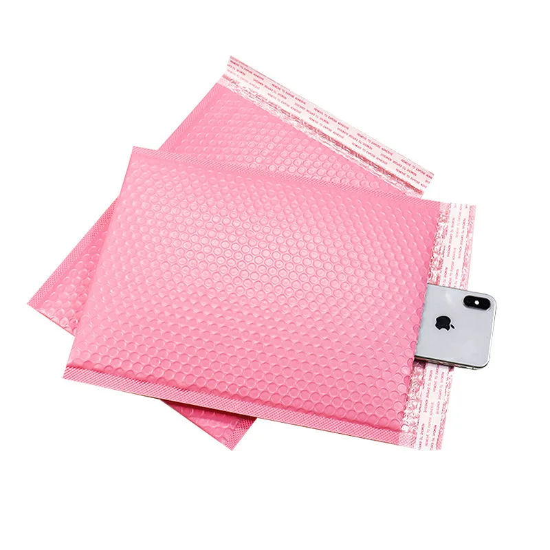 10 pieces of pink self-adhesive packaging bags, used for books, accessories, express envelope bags, holiday gift packaging bags