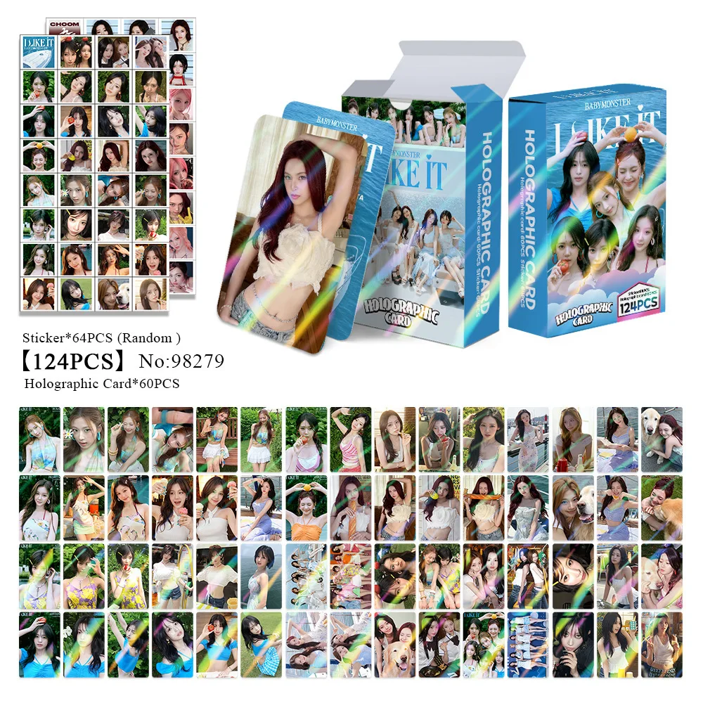 Latest model 2026 124Pcs  Lomo Cards BABYMONSTER HD Photocards Kpop Idol Photo Cards Fans Collection Gift Postcard