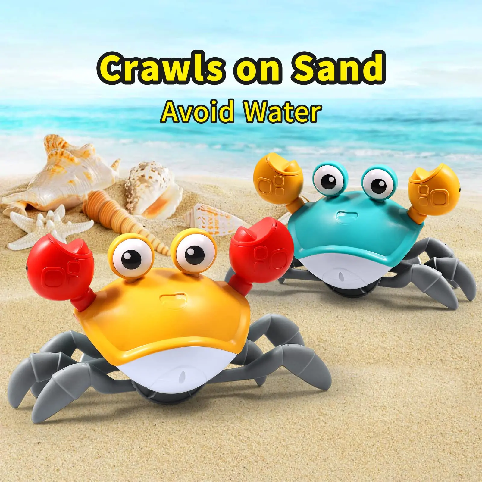 Sensing Crawling Crab Tummy Time Baby Toys Kids Interactive Walking Electronic Musical Walking Crawling Sensing Crab Toys