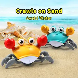 Sensing Crawling Crab Tummy Time Baby Toys Kids Interactive Walking Electronic Musical Walking Crawling Sensing Crab Toys