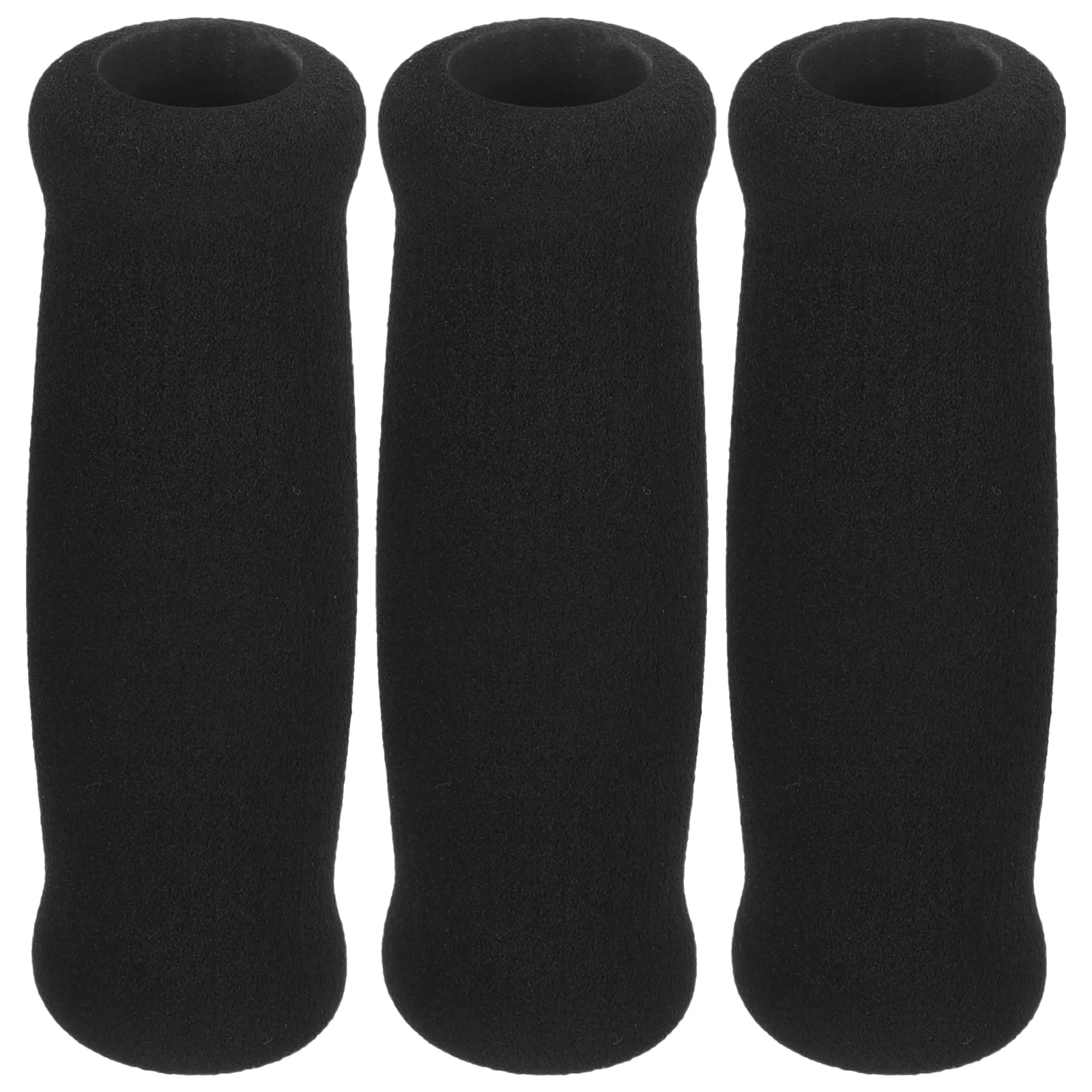 Walking Stick Handle Wrap Reusable Crutch Grips Hiking Pole Walker Foam Sponge Cover 4pcs (black) Thicken Elderly Chair