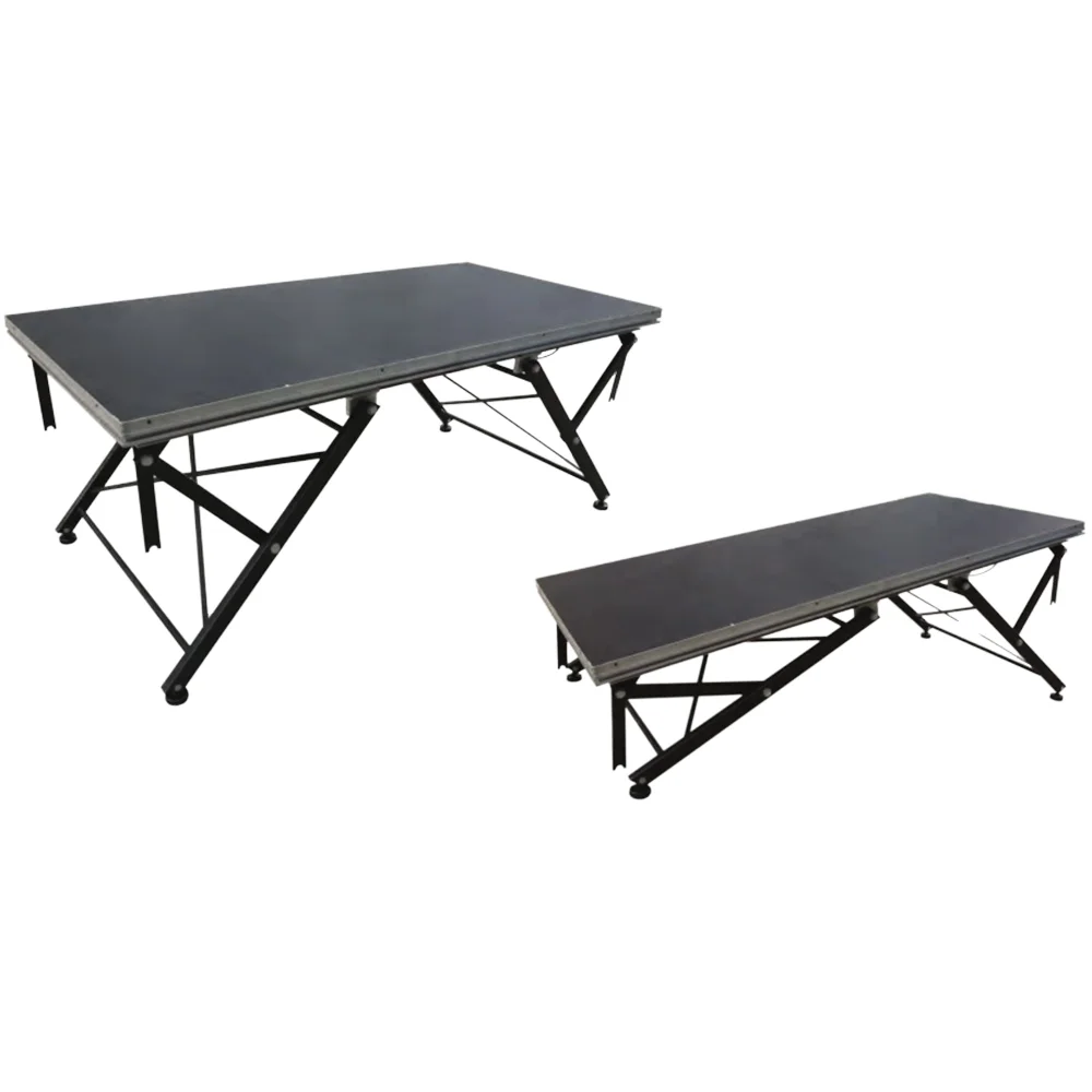 【Durable Using】Custom Size Manual Lift Folding Aluminum Alloy Stage Cross Bracket For Splicing Modular Portable Stages