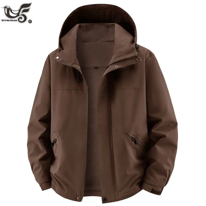 New Winter Coat Men Thicken Warm Windbreaker Waterproof Jackets With Fleece Outerwear Coats Motorcycle Military Parkas Men Cloth