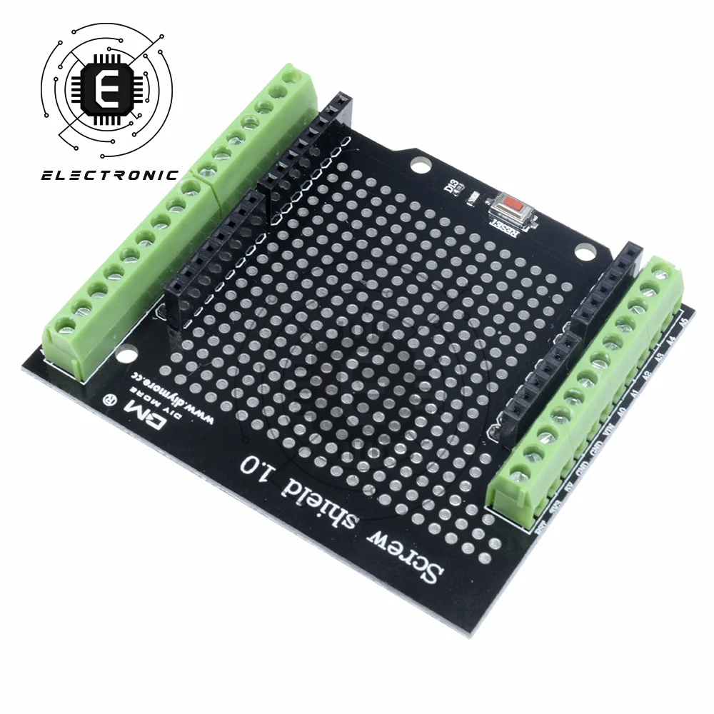Nguyên Sinh Vít Che Chắn Cho Arduino Mã Nguồn Mở Nút Reset D13 LED Mới Cho Bo Mạch Năm 3.81 Nhà Ga 2 Mặt PCB SMART TECH Hàn DIY