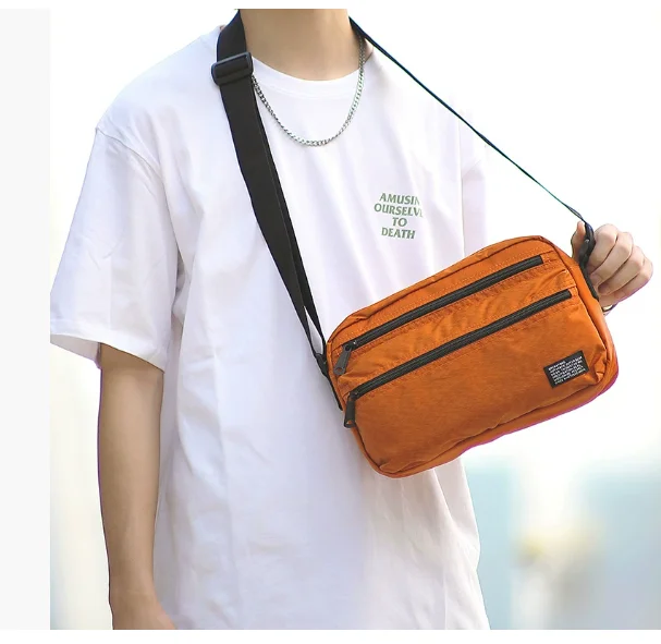 

Causal Men's Shoulder Bag INS Trend Waterproof Messenger Bags Japanese Style Square Crossbody Travel bags for Men Sacoche Homme