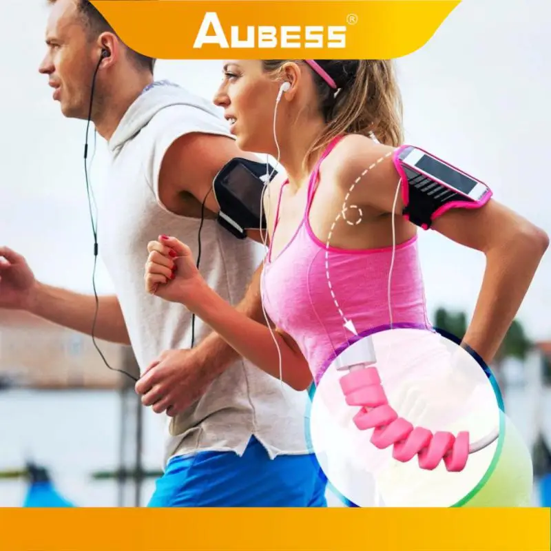 ตัวป้องกันสายชาร์จที่เก็บสายแบบคลิปหนีบม้วนสายเคเบิลประหยัดที่ชาร์จแบตเตอรี่โทรศัพท์ทำจากพลาสติกที่ผูกที่ยึดสายเคเบิลอเนกประสงค์แบบพกพา