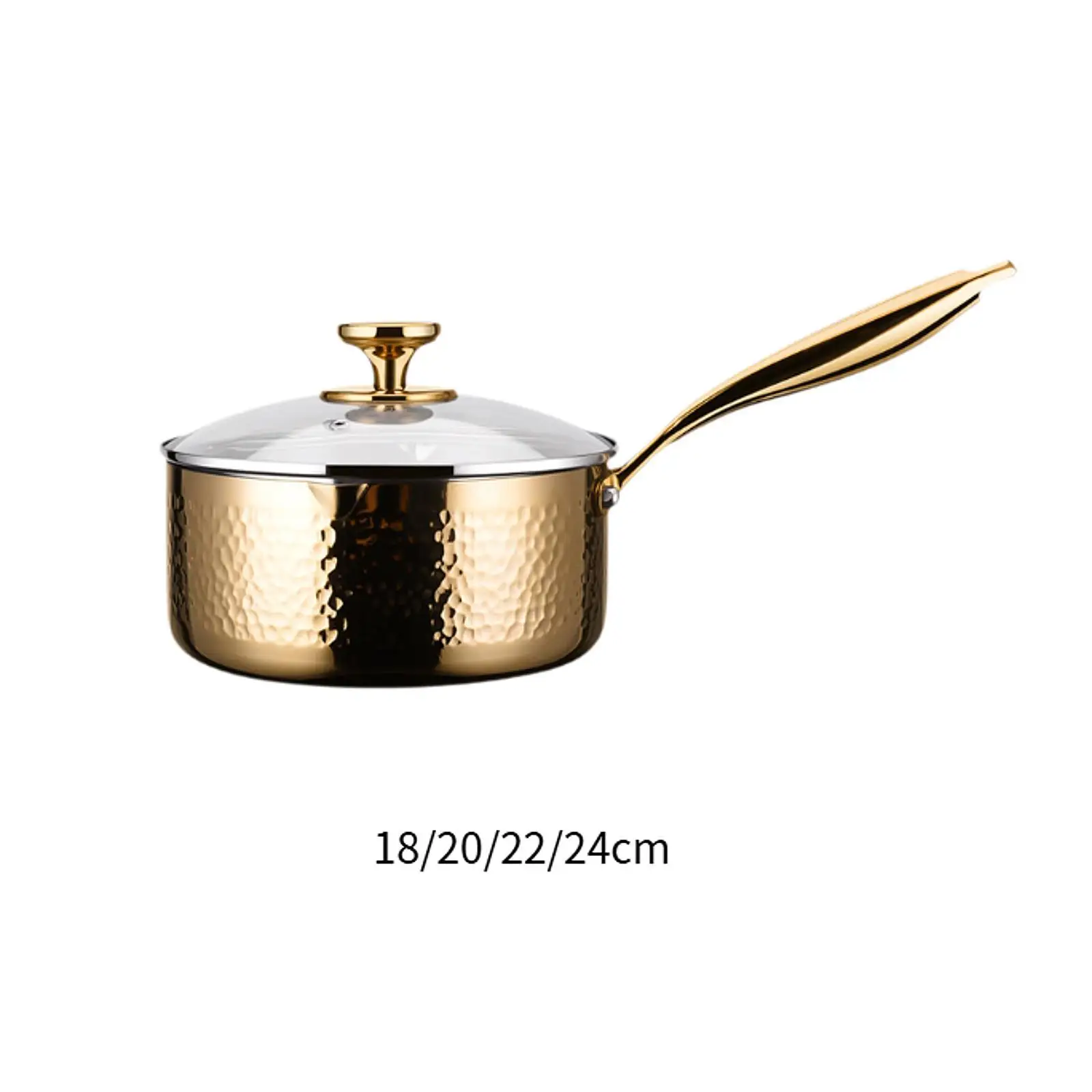 

Stainless Steel Sauce Pan with Lid, Butter Warmer, Ergonomic Handle Spaghetti Milk Soup Pan Cooking Pot for Restaurants