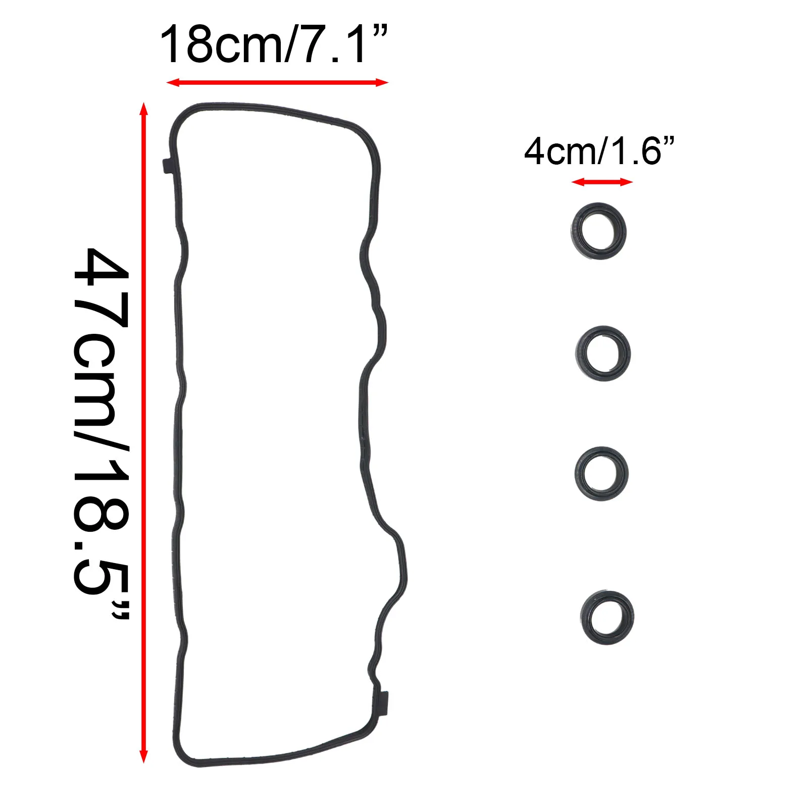 5pcs Car Engine Accessories Valve Cover Gasket Kit Set Parts For Honda Civic - 1.8L L4 1799cc 2006 2007 2008 2009-2015 VS50741R