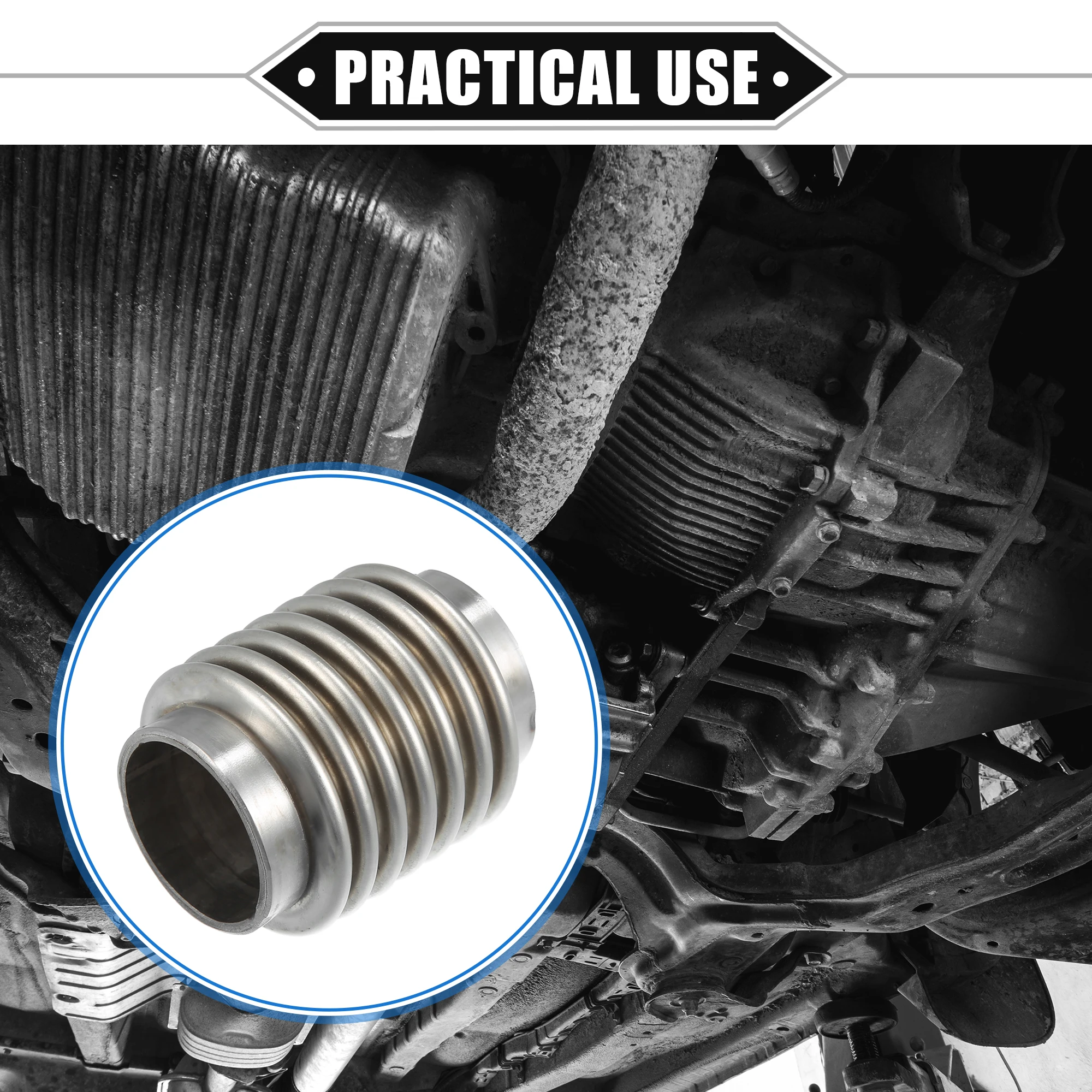 X Autohaux 63x102 مللي متر 63x203 مللي متر 76x102 مللي متر العادم فليكس الأنابيب سيارة الخمار العادم أنابيب مرنة أنابيب العادم العالمي المشترك