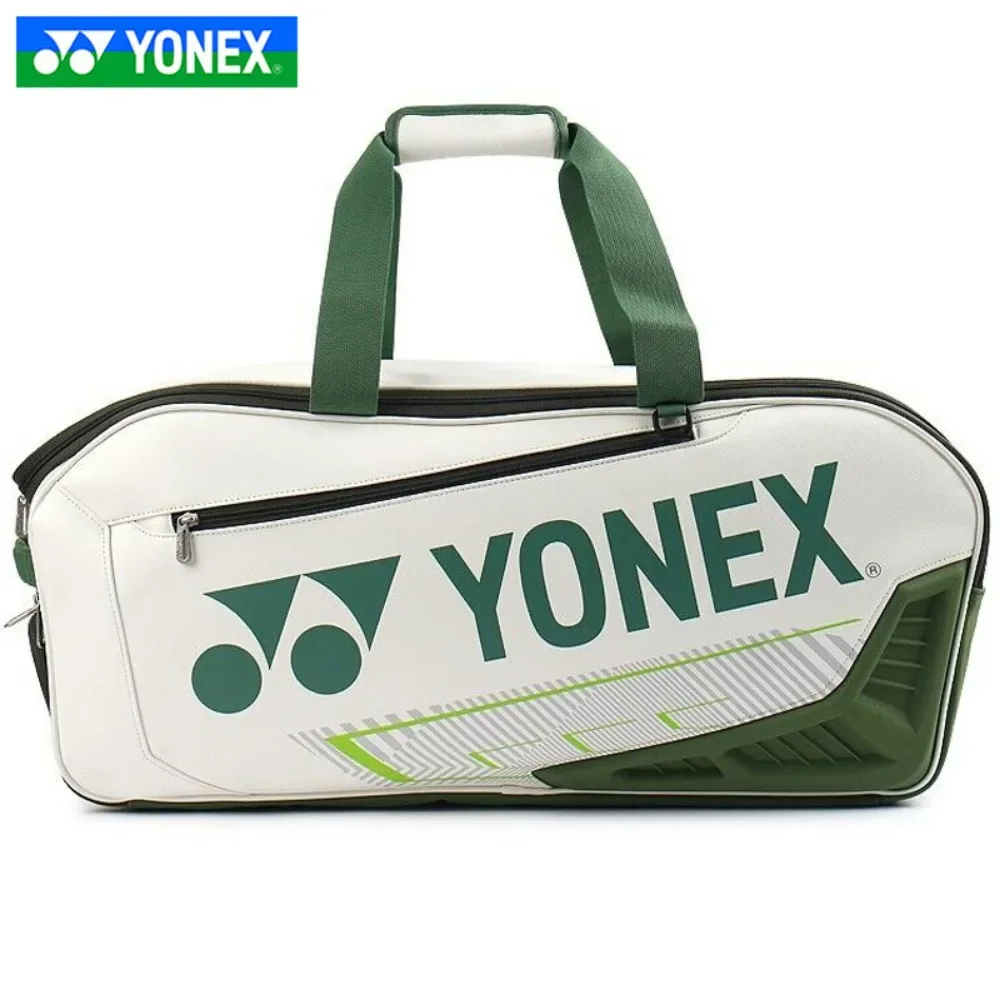 YONEX Tournament Leather Tennis Badminton Racket Bag Competition-specific Portable Large Capacity 5-7 Racquets with Insulation