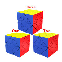 MoYu Magic Cube Classroom Mixed Element Skew Turn Magic Cube No1 2 3 Mixup Skewb Cube Special Shaped Puzzle Cubo Magico Toys