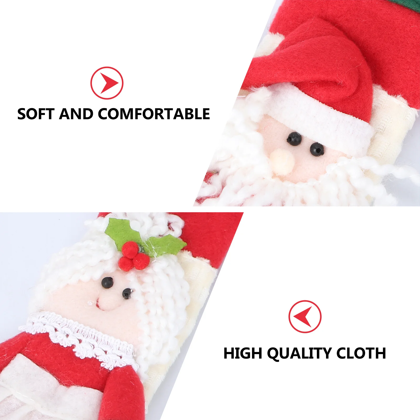

2pcs Christmas Refrigerator Door Handle Cover Santa Pattern Washable Appliance Protector For Fridge Oven Microwave Dishwasher
