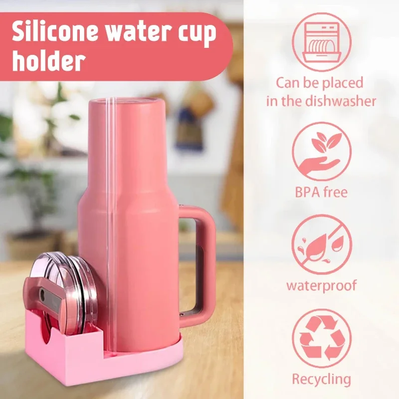1pcs Silicone Drying Rack for Tumbler and Wine Glass Ice Cup Drain Large Capacity Non Slip Scratch Resistant Storage Organizer