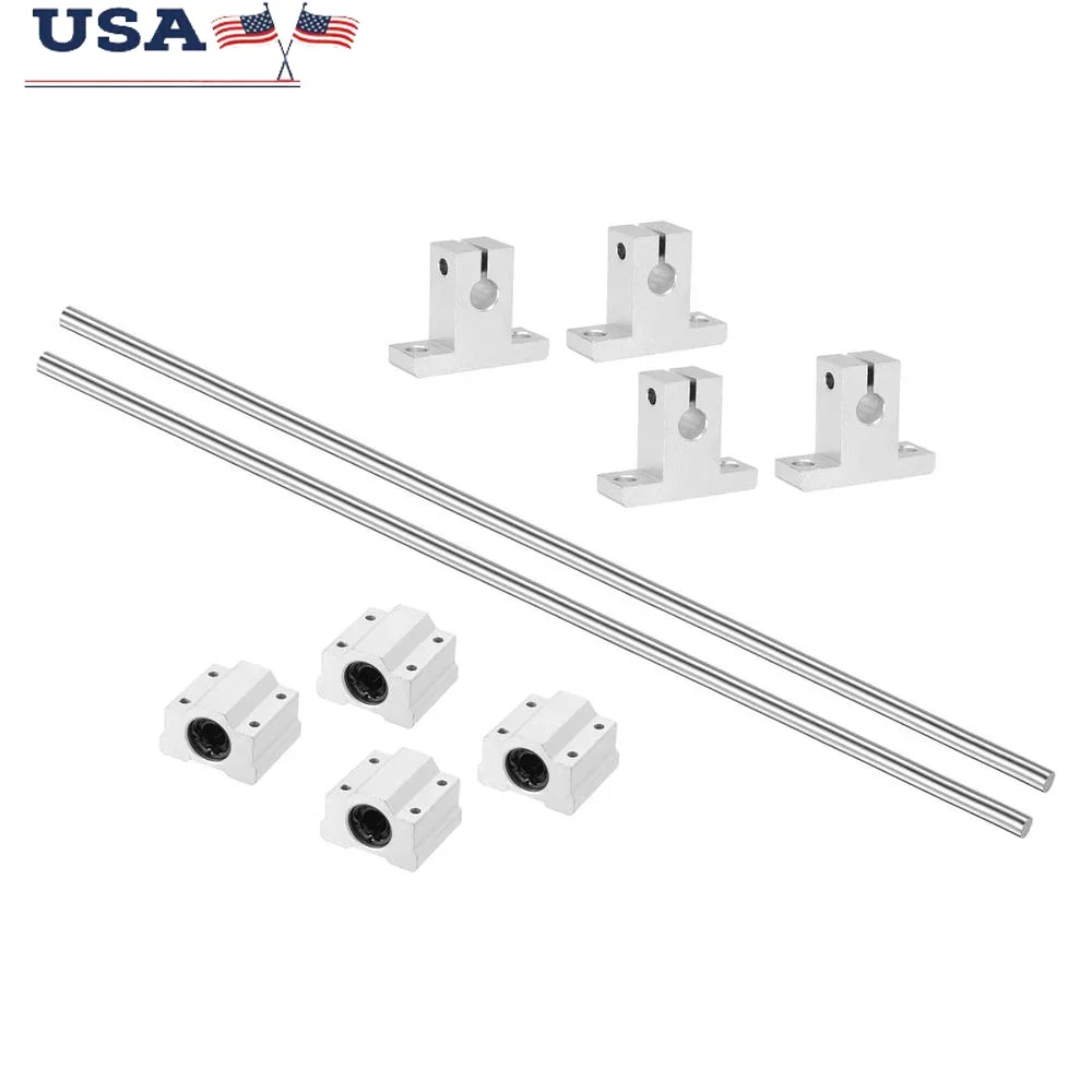 

Linear Motion Rail Guide Set 8mm x 450mm with SCS8UU Bearings SK8 Supports CNC Machines and 3D Printers